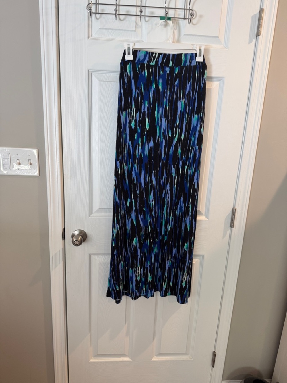 Apt. 9 Blue and Teal Printed Maxi Skirt